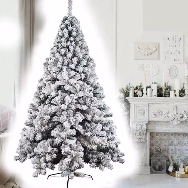 Albero di Natale Innevato Modello Aspen Trade Shop, Colore Verde e Bianco, Altezza: 150 cm