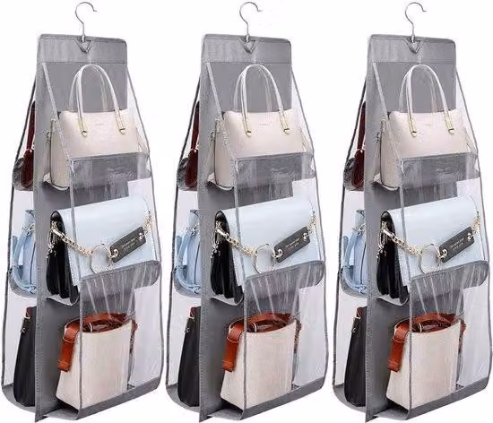 Organizer per borsa, 3 pezzi, 6 tasche, tessuto non tessuto