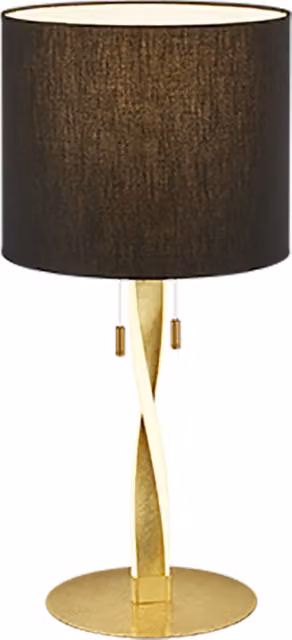 Lampada da tavolo LED 2 luci, metallo, oro, 30x62x30 cm, Nandor