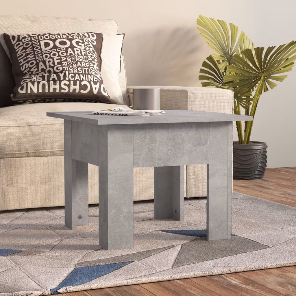 Maison Exclusive - Tavolino grigio cemento 55x55x42 cm Materiale ligneo