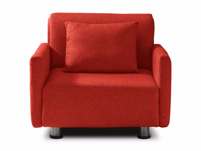 Divano Letto EDITH Rosso 80x190 cm