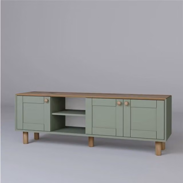 Mobile TV in legno "Mia" - 160 x 40 x 56 cm - Verde
