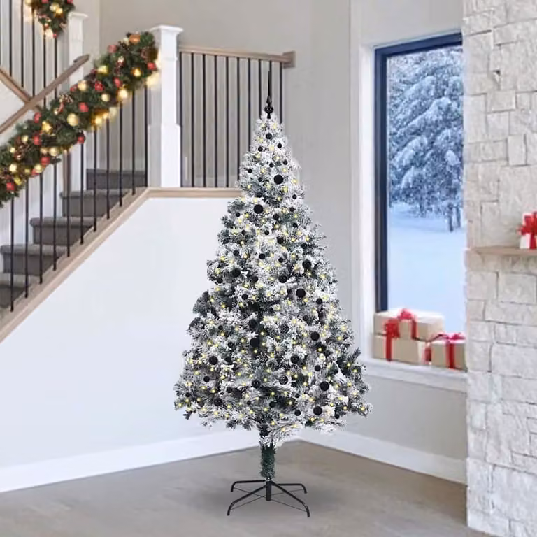 Maison Exclusive - Albero di Natale artificiale, colore bianco, altezza 240 cm