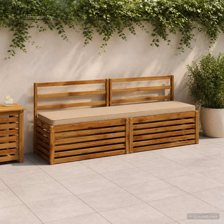 Cuscino per panchina vidaXL VUGHT in poliestere color sabbia con rivestimento rimovibile e lavabile