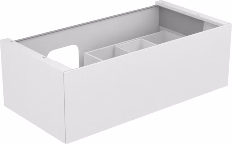 KEUCO EDITION 11 Meuble sous-lavabo pour lavabos encastrables, 1 tiroir frontal, position du lavabo à gauche, 1050x350x535mm, 31253390000, 31253390000
