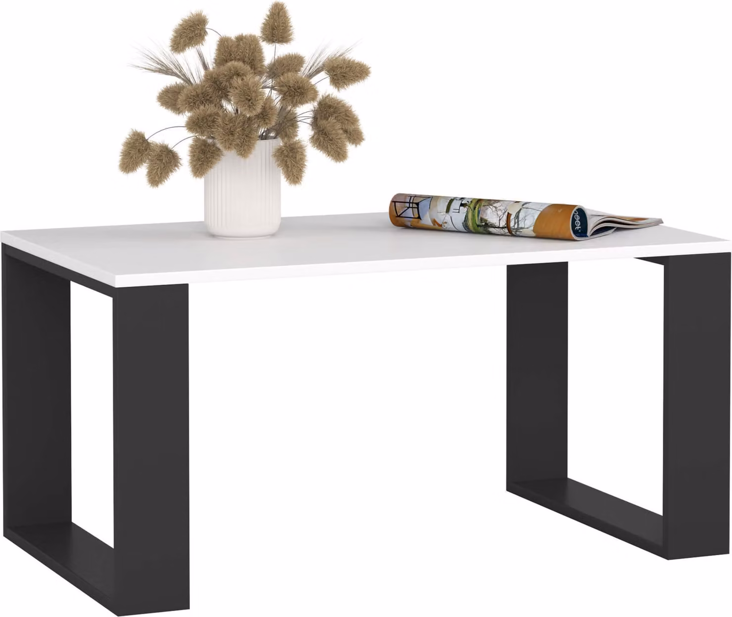 Akord Tavolino Da Salotto Nox Bianco/Nero 92X53X45 Cm