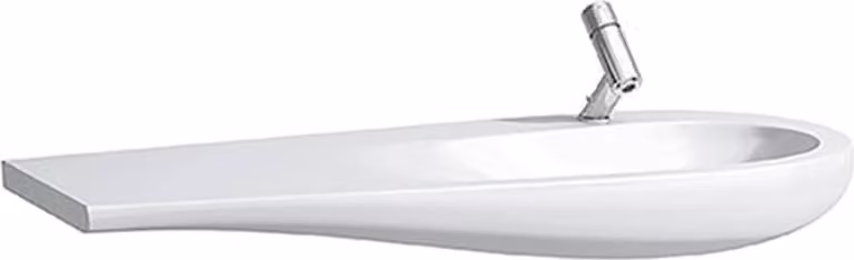 LAUFEN Alessi one Lavabo, encastré, 1 trou de robinet, avec trop-plein, tablette gauche, 1200x500, H8149744001041, H8149744001041