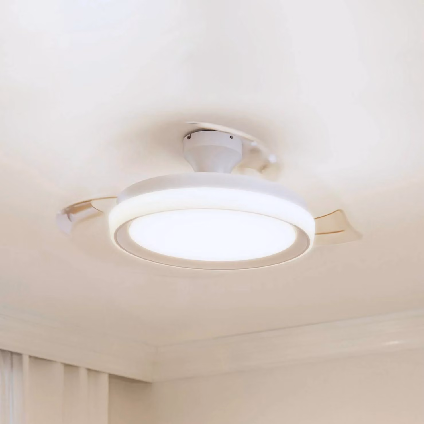 Philips Ventilatore da soffitto LED Bliss, bianco, DC, silenzioso dimmerabile, Bianco / Opale, Soggiorno / Sala da pranzo, Metallo, Moderno