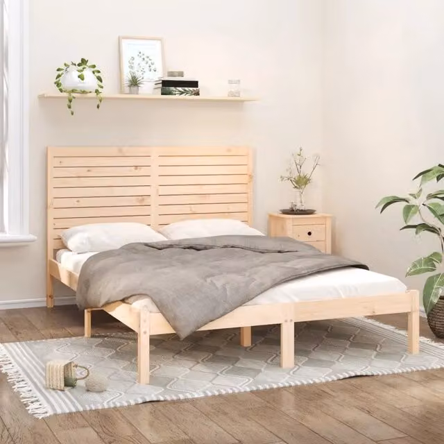 Giroletto-Struttura Letto in Legno Massello 160x200 cm 718980