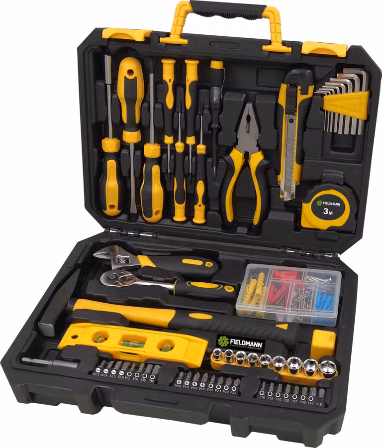 Tool Set - Fieldmann - FDG 5013-138R - 138 pieces - Plastic case - Multi-purpose tools