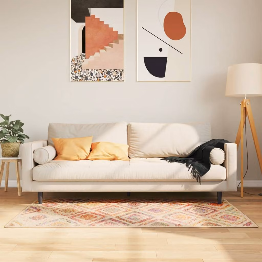 Tappeto lavabile vidaXL multicolore in poliestere con design moderno ed etnico L: 150 cm, P: 80 cm