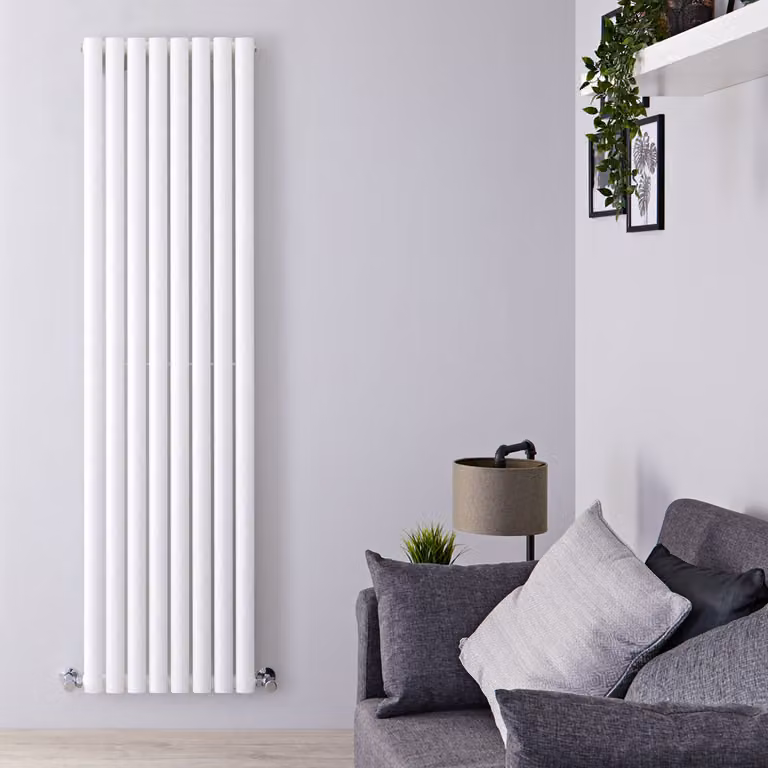 Radiatore Verticale Termosifone Antracite 1780x354mm 1100W Design Moderno Salvaspazio - Revive