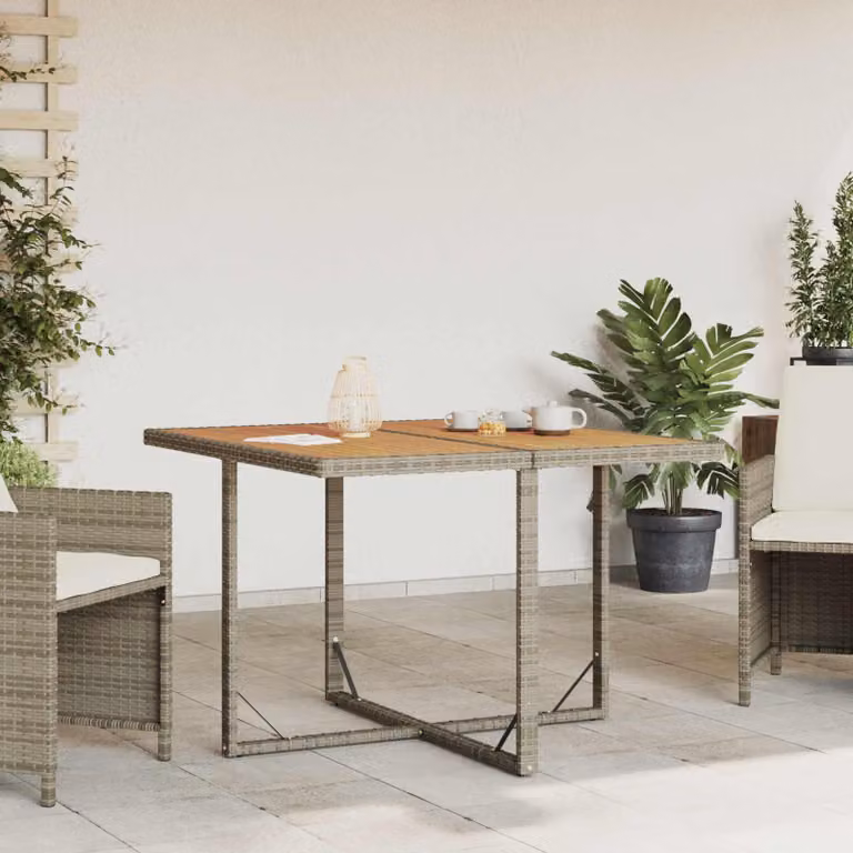 vidaXL Tavolo da Giardino Rettangolare Estendibile in Legno e Acciaio Verniciato Marrone