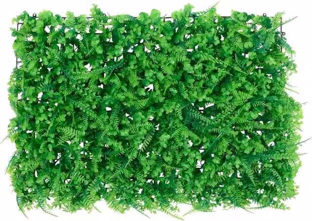 Recinzione di foglie di felce artificiali verde vidaXL, 24 pezzi, L: 60 cm, H: 40 cm