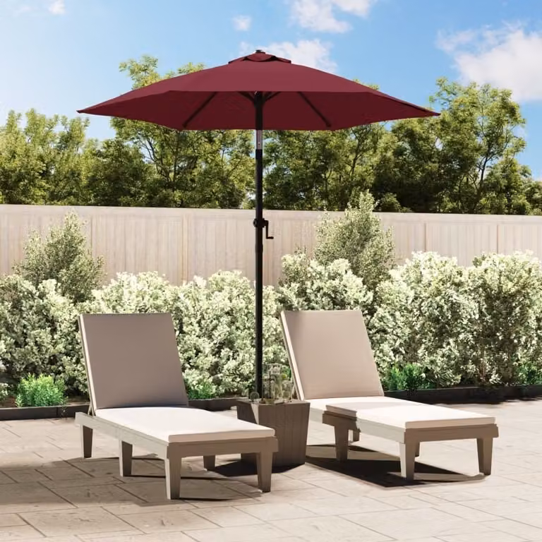 Maison Exclusive - Ombrellone bordeaux, 200 x 224 cm, alluminio
