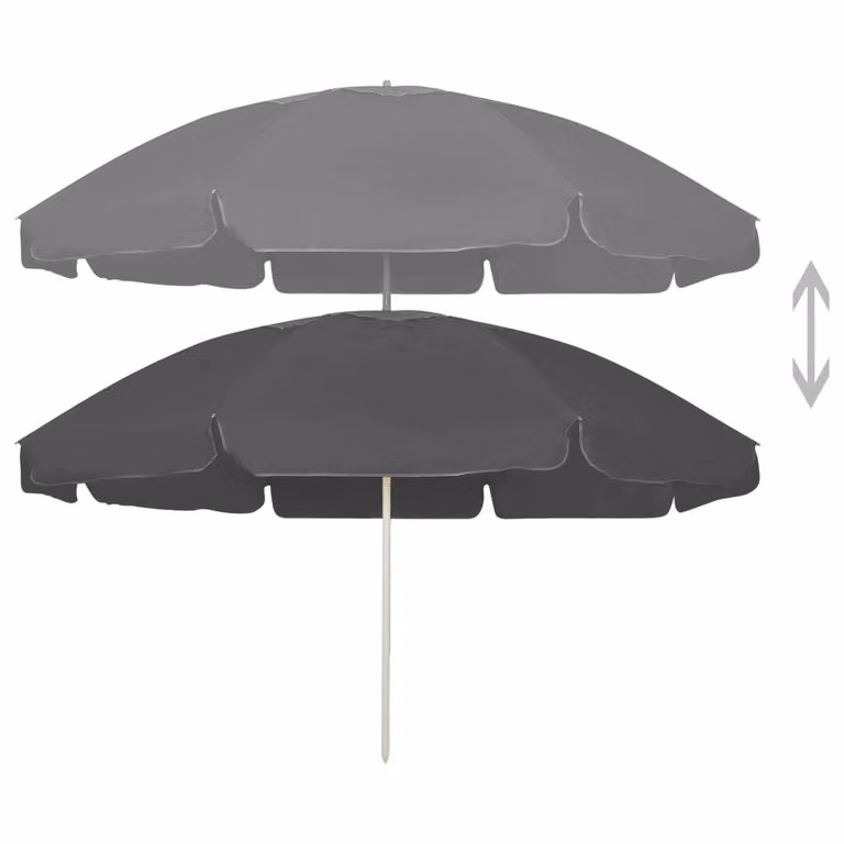 Ombrellone da Spiaggia Antracite 240 cm