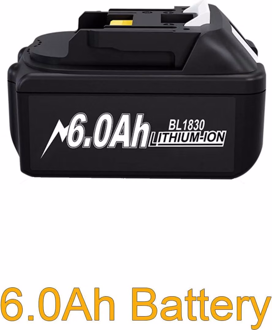 Compatibile con Makita, batteria di ricambio Li-Ion 18V, grigia, per elettroutensili BL1830/BL1840/BL1860/BL1890