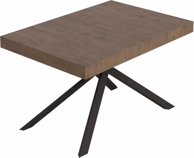 Tavolo Allungabile 120-204x80x74 cm Niket Noce Gambe Antracite