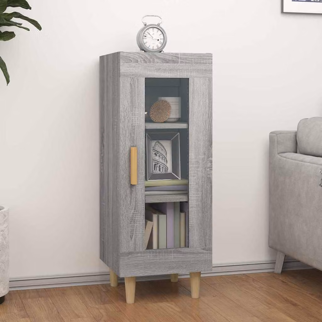 Credenza vidaXL in Legno Multistrato Grigio Sonoma, L/P/H: 34,5 x 34 x 90 cm
