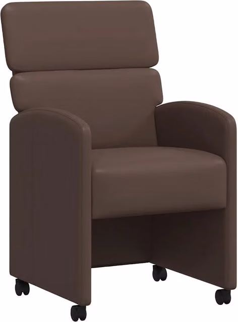 Sedie da Pranzo con Ruote 2 pz | Sedie da cucina Marrone 58 x 65 x 98 cm