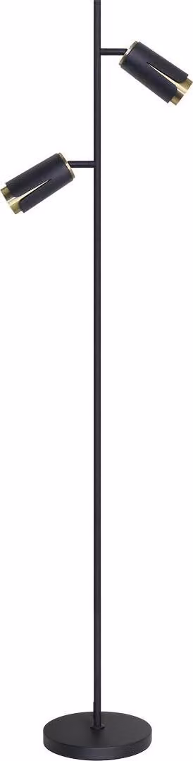Lampada da terra oro nero FLOWER 2xGU10 in alluminio di Milagro