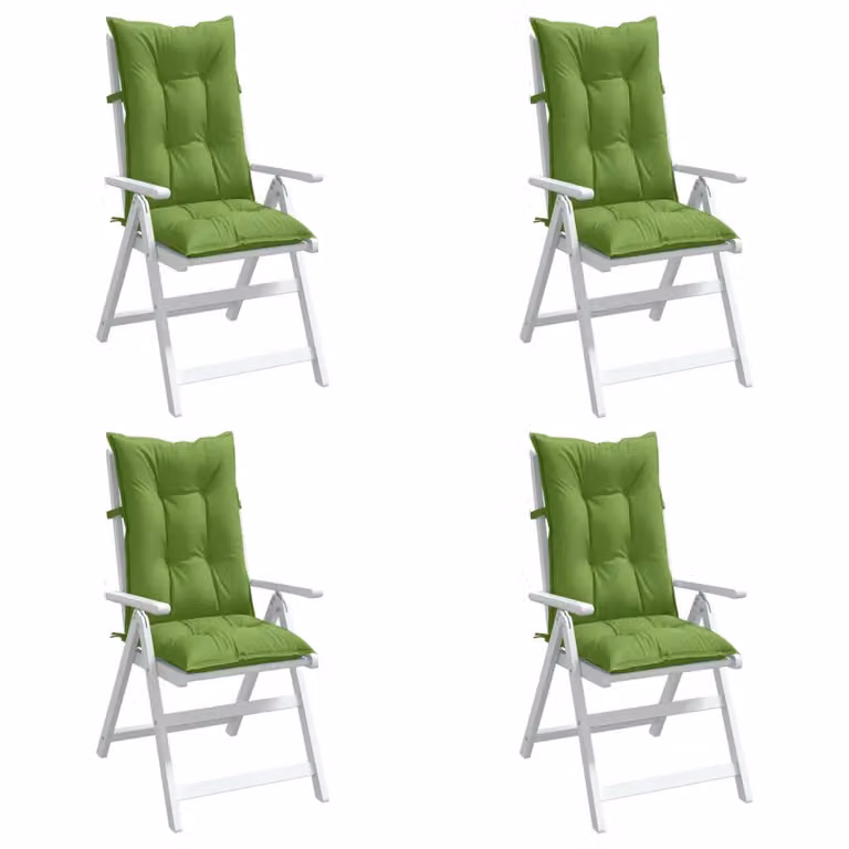 vidaXL Cuscini per Sedia con Schienale Alto, Verde, L 120 cm x P 50 cm x H 7 cm, in Tessuto di Poliestere Antiscivolo e Resistente ai Raggi UV