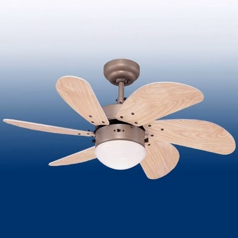 Westinghouse Ventilatore Turbo Swirl con 2 interruttori TURBO, Legno chiaro, Legno