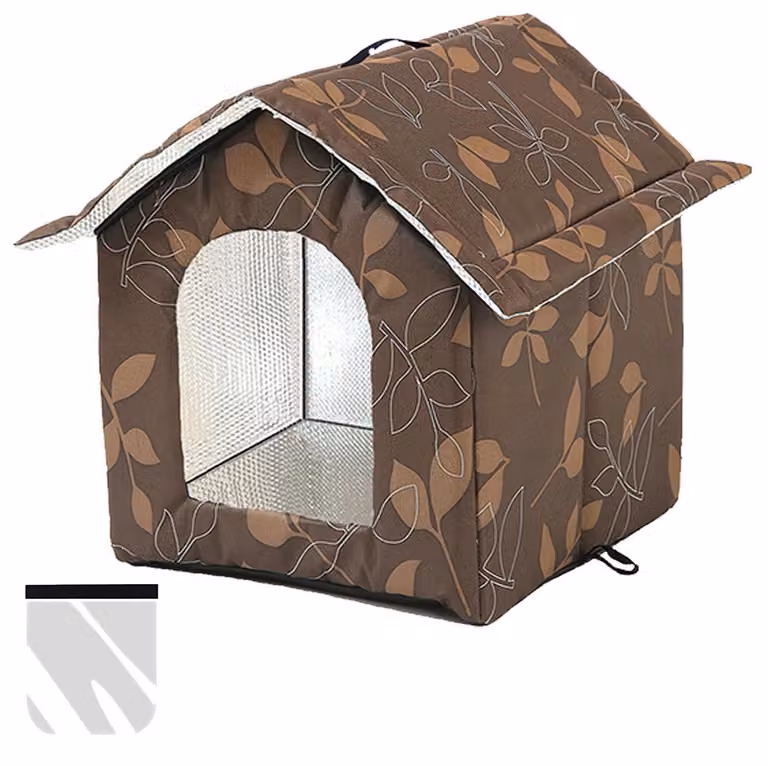 Cuccia esterna per gatti, resistente alle intemperie invernali, impermeabile, colore marrone, taglia L
