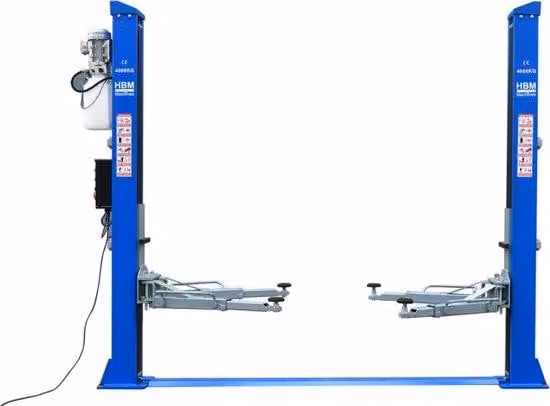 Sollevatore idraulico professionale HBM a 2 colonne da 4 tonnellate con sblocco elettronico