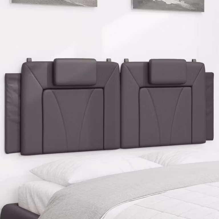Cuscino Testiera Viana vidaXL in Similpelle Grigio, Larghezza: 120 cm