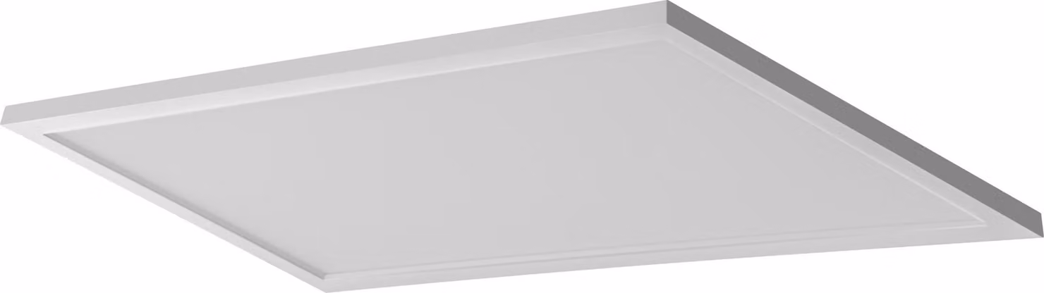 Plafoniera OSRAM Planon Plus in bianco con tecnologia LED avanzata, 22 W, forma rettangolare (300 x 600 mm), colore della luce bianco caldo a 3000 K, alloggiamento in alluminio, diffusore in PMMA satinato