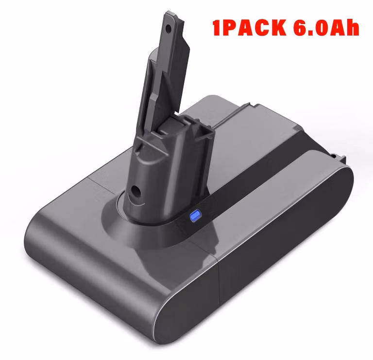 Batteria di ricambio - Aspirapolvere V7 - 6000 mAh (6,0 Ah) agli ioni di litio - Alta capacità - Compatibile con V7 Animal/Absolute/Fluffy - Grigio