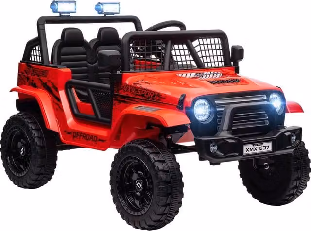 Auto elettrica per bambini ¨C zephmum ¨C Rosso, plastica e metallo