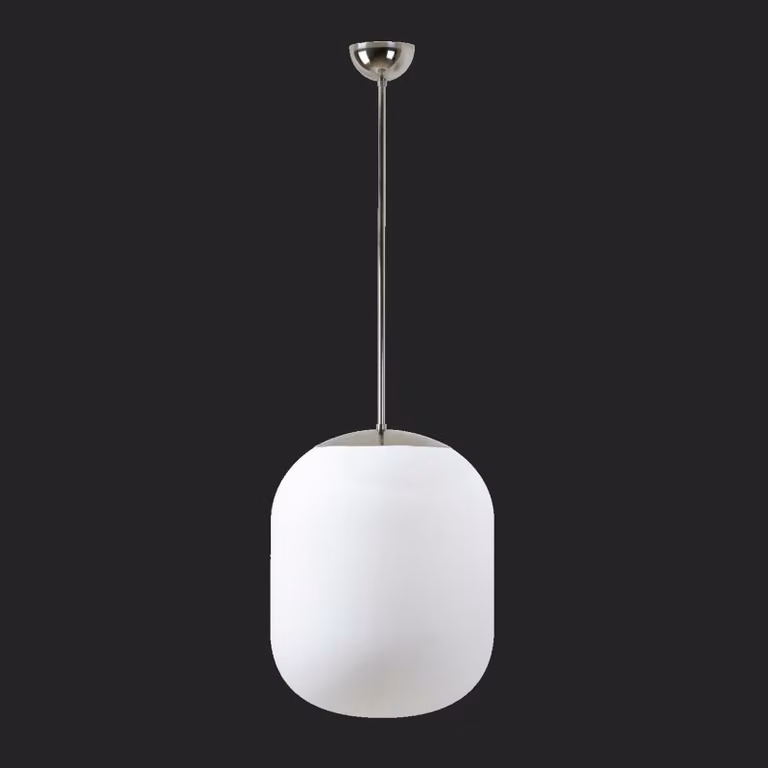 OSMONT TAN66999 TANIA P2 apparecchio a sospensione in vetro acciaio inox lucido / bianco IP40 4000 K 41W LED combinazione di emergenza 3 h