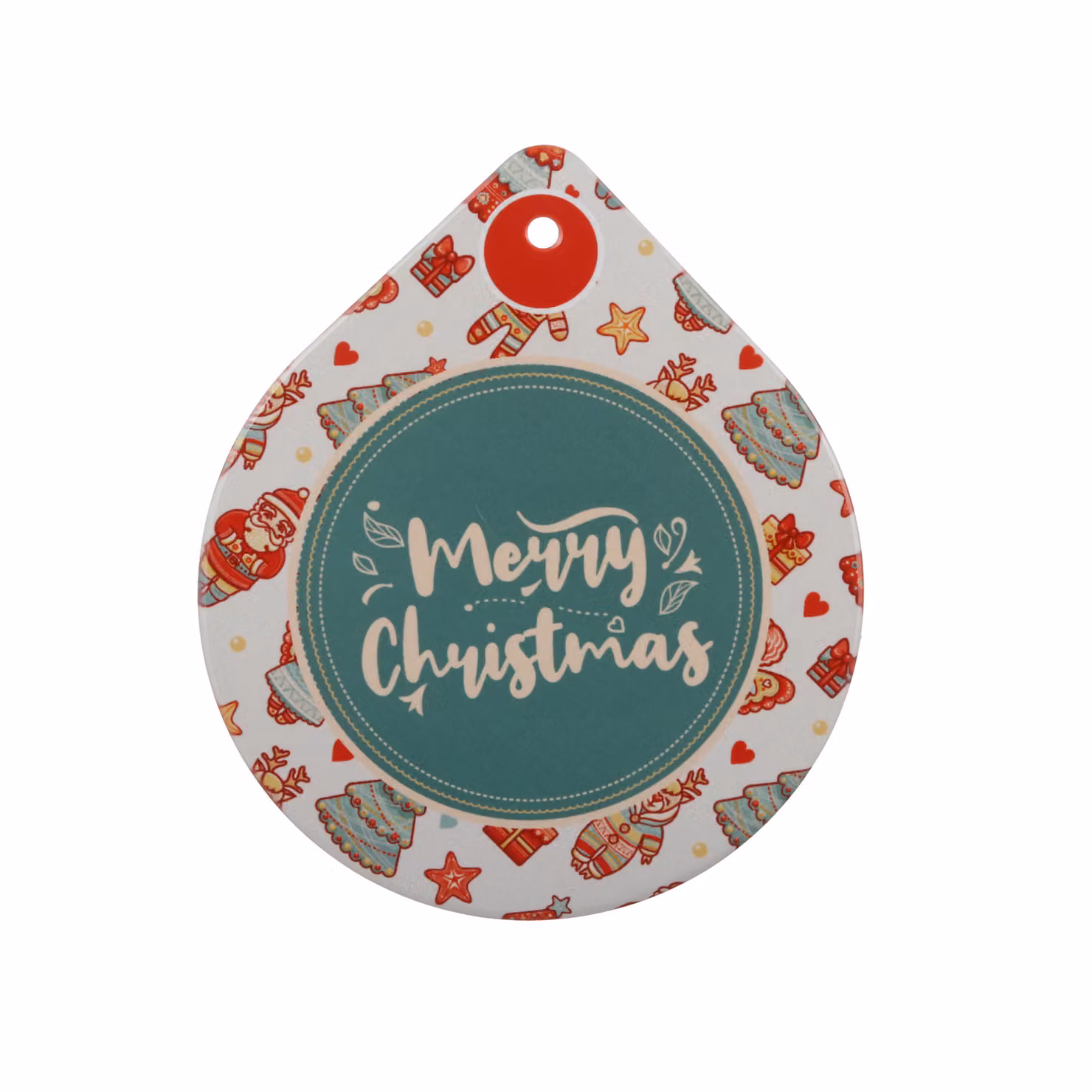 Sottopentola natalizio Merry Christmas in ceramica multicolore L: 21 cm – 2