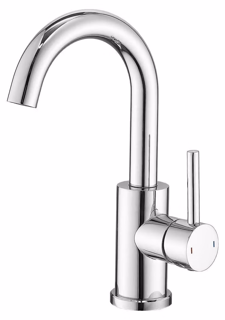 Rubinetto da bagno/cucina, cromato, in acciaio inossidabile, girevole a 360°