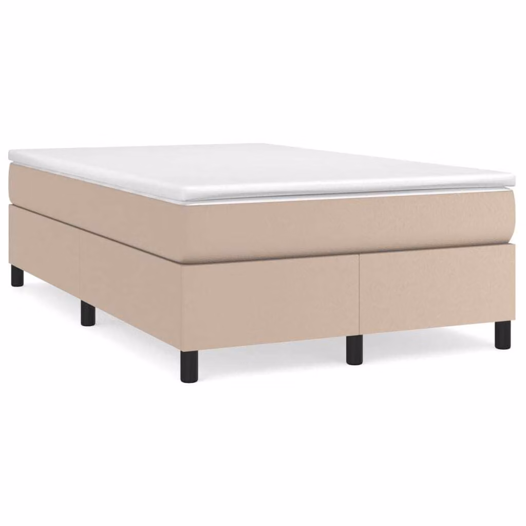 Giroletto a Molle con Materasso Cappuccino 120x200cm Pelle finta