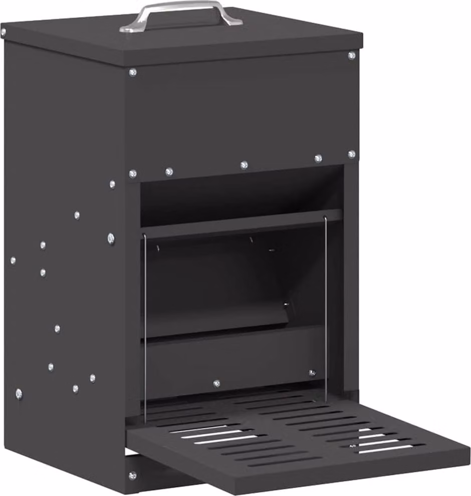 Mangiatore a Pedale per Pollo Nero 25 x 42 x 40 cm
