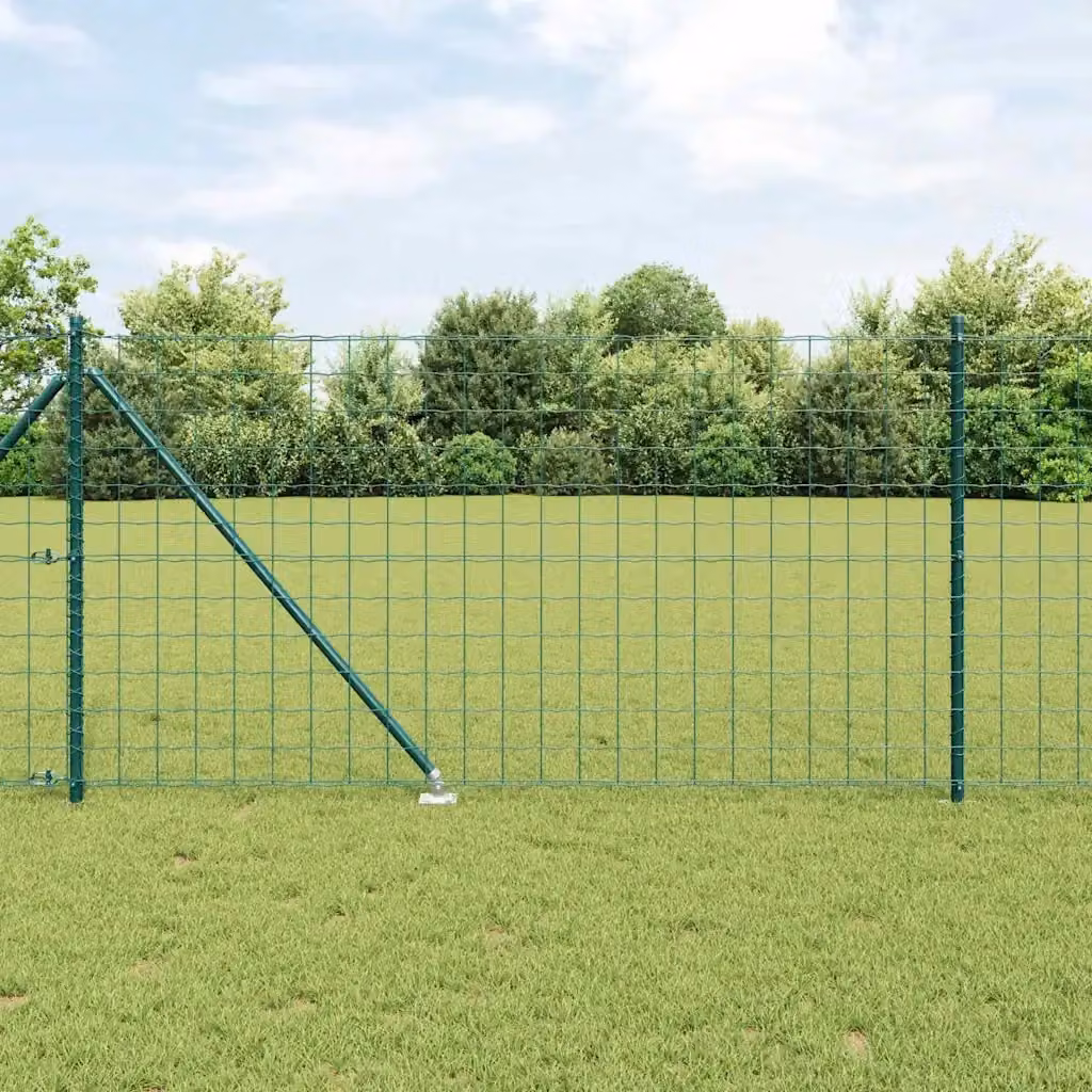 Recinzione da Giardino in Acciaio Verde con Posto Verde Design In H: 66 cm, L: 1 m, P: 25 m – 2