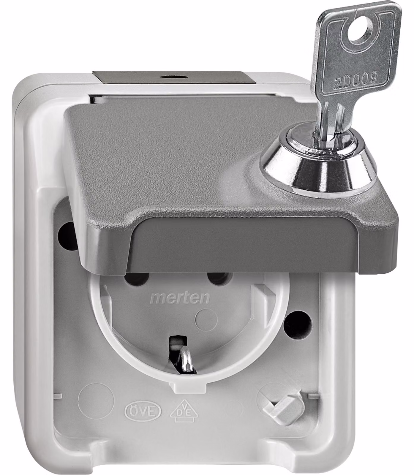 MERTEN MERT SCHUKO serratura per presa di corrente MEG2423-8029 chiave/blocco n. 200 grigio chiaro MEG2423- MEG2423-8029 (MEG2423-8029)