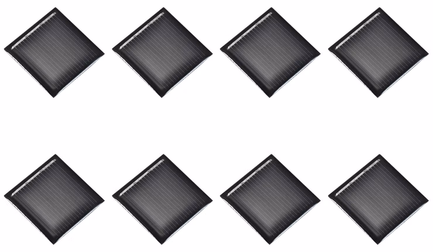 8 mini pannelli solari, 1,5 V, 0,09 W, 0,06 A, dimensioni 30x30 mm