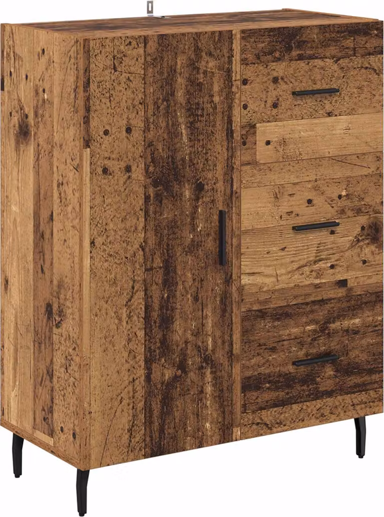 Credenza con cassetto Legno vecchio 69,5 x 34 x 90 cm
