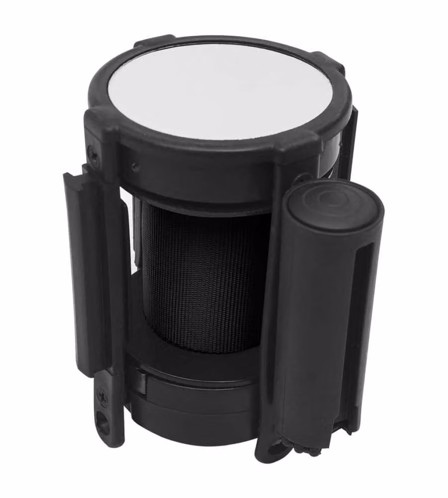 Barriera a Nastro Retrattile 200 cm Nero