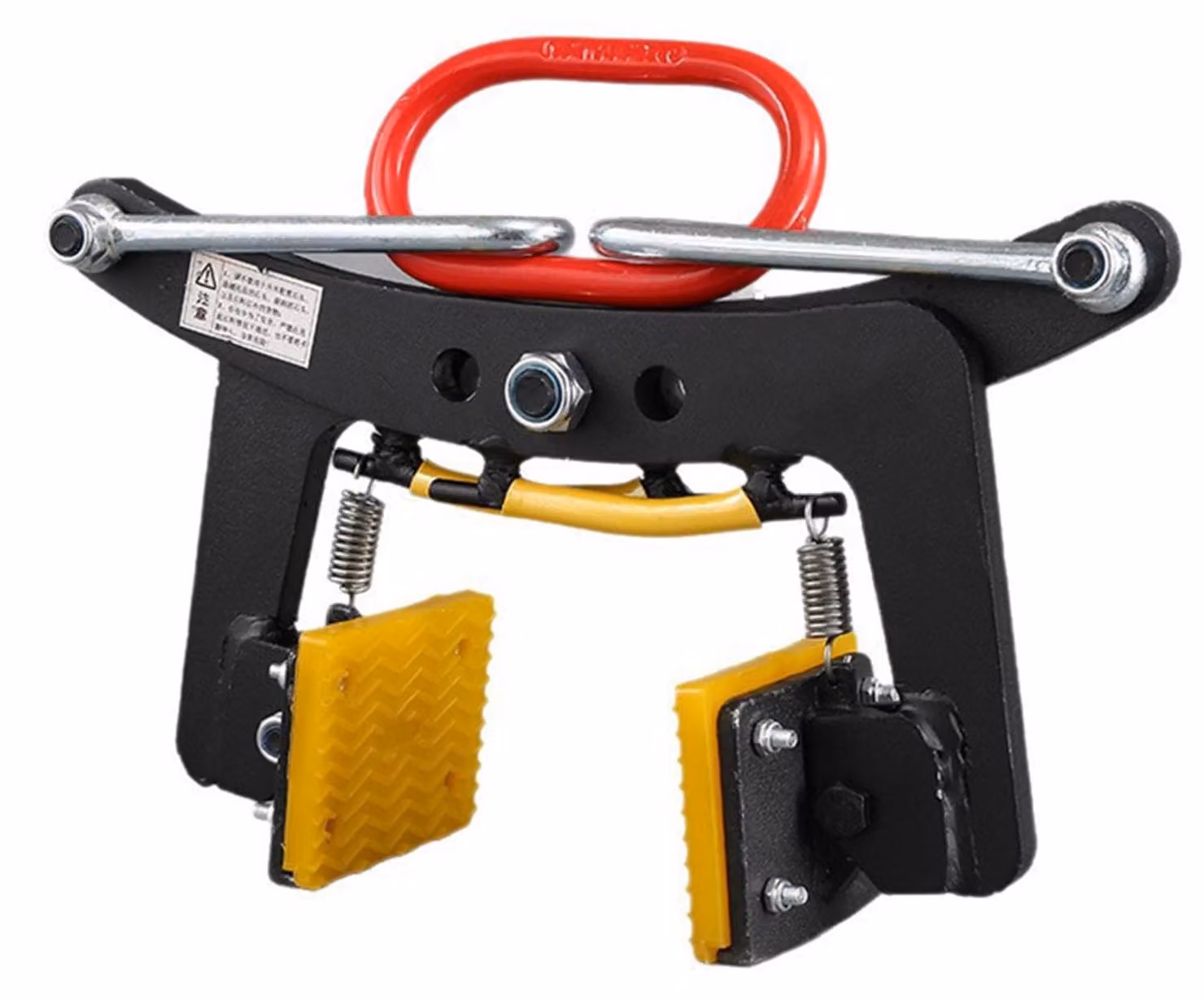 Morsetto a pietra, capacità 325 kg, regolabile da 4 a 18 cm, con protezioni in poliuretano