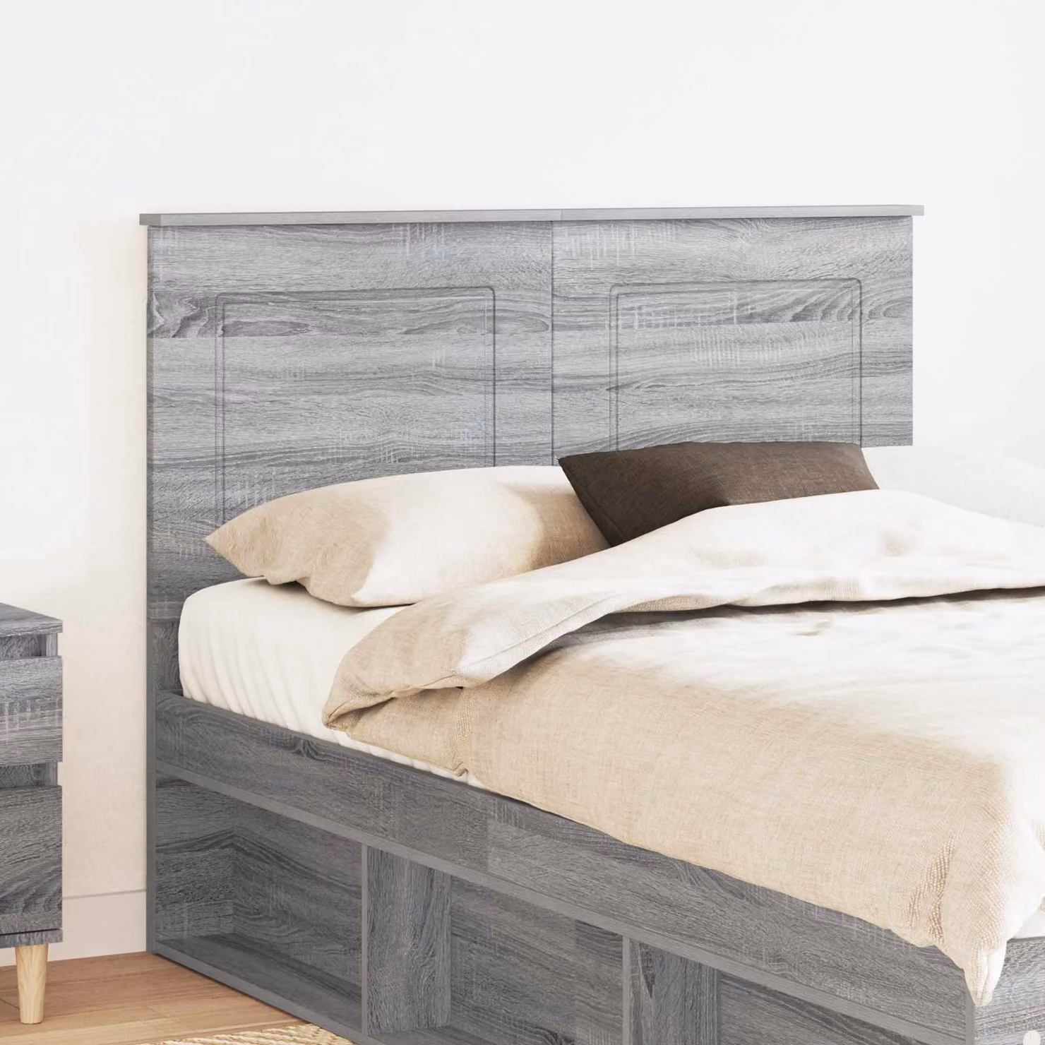 Testiera per letto vidaXL Sonoma grigia in legno ingegnerizzato, Larghezza: 100 cm
