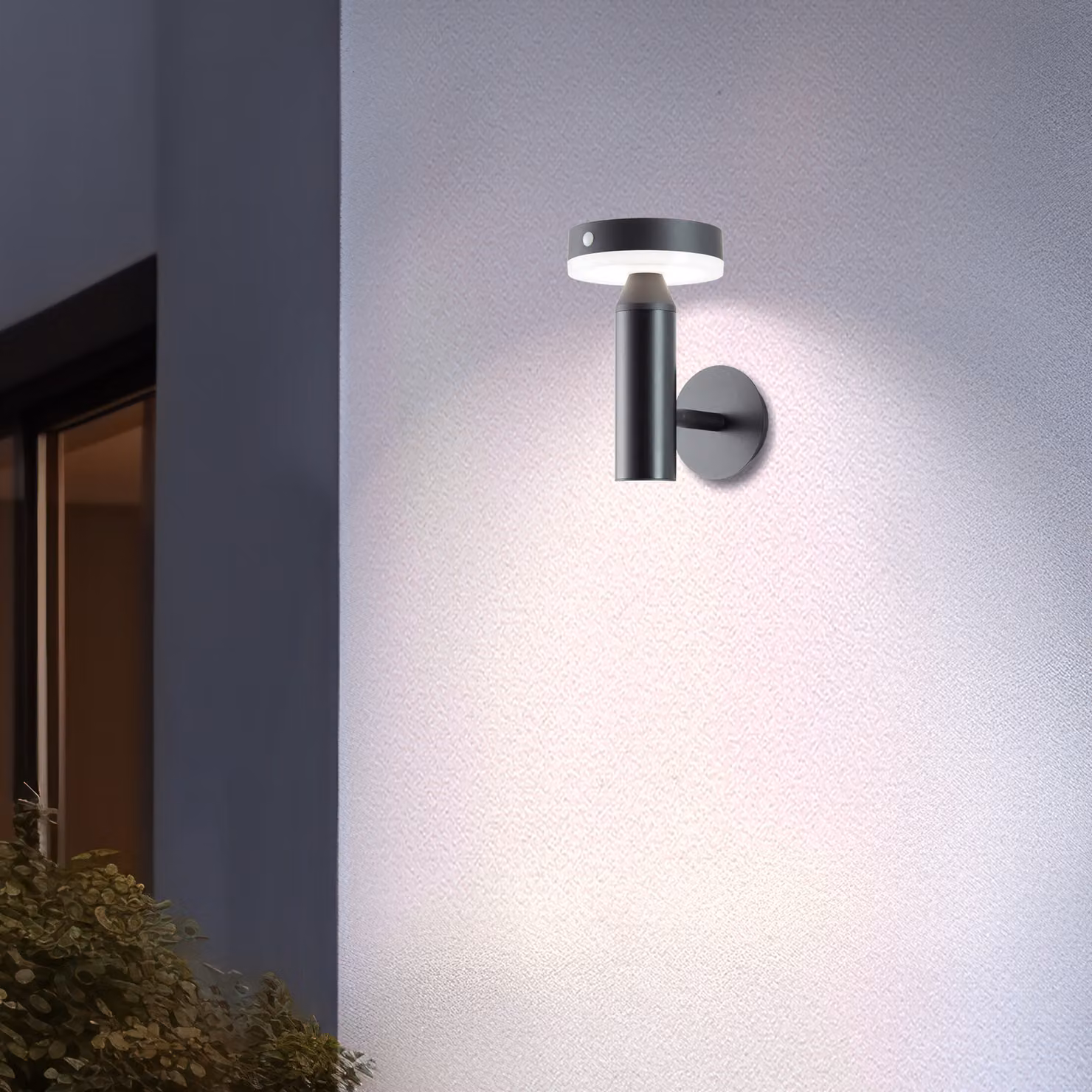 BRILLANTE applique solare nera da esterno MAGUA | 4W 350lm 4000K | metallo/plastica