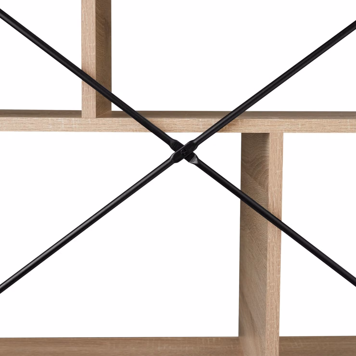 Scaffale Charleston tectake in stile industriale, colore marrone rovere, L: 75,5 cm, P: 30 cm, H: 155 cm – 1