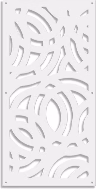 Pannello in PVC traforato Signorbit Cerchi Large, spessore 10 mm, colore bianco, L 98 cm x H 198 cm