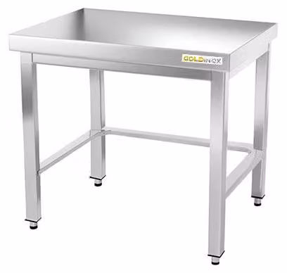 Tavolo da lavoro in acciaio inossidabile, base da 800 x 700 mm, con rinforzo PREMIUM - GOLDINOX
