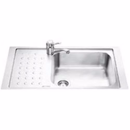 Smeg LV951FS-3 - Lavello in acciaio INOX, 1 vasca, 21 cm, 8,89 cm, 867 mm